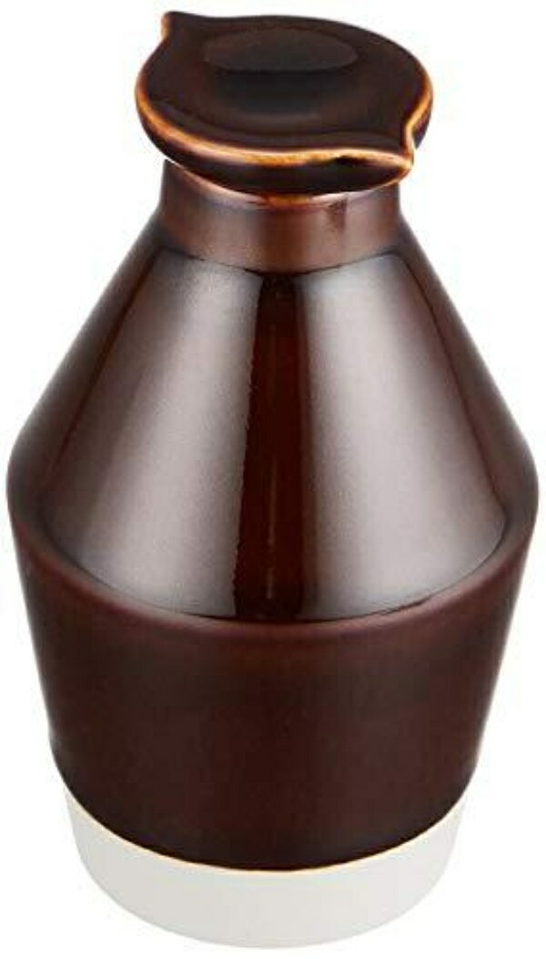 Saikai Pottery Hasami Ware “essence” es Soy Pot (Soy Sauce Dispenser) Amber Glaze Brown 100ml