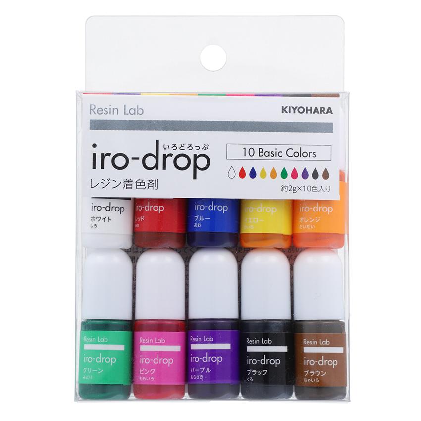 KIYOHARA Resin Lab iro-drop Resin Colorant 10-Color Set Basic Colors RLID10S