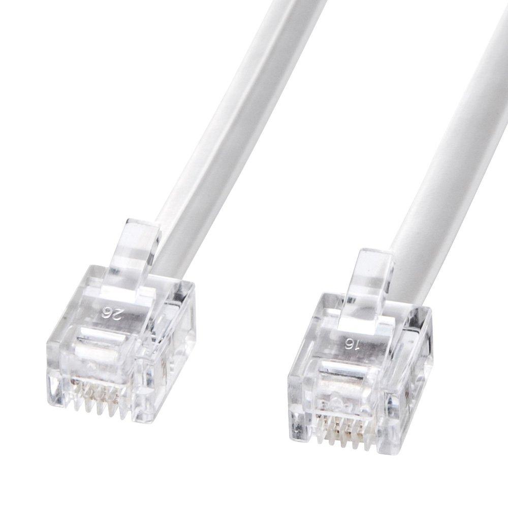 Sanwa Supply Modular Cable (White) 30m TEL-N1-30N2