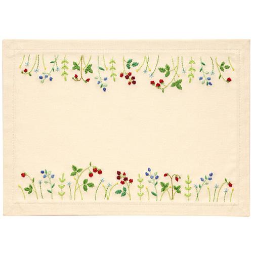 Olimpas Silk Embroidery Kit “my sweet garden” No.9026 Berry (Tea Mat)