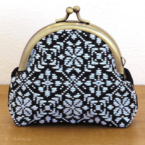 Olimpas Silk Kogin Kit Gama-guchi Pouch Round Black 37