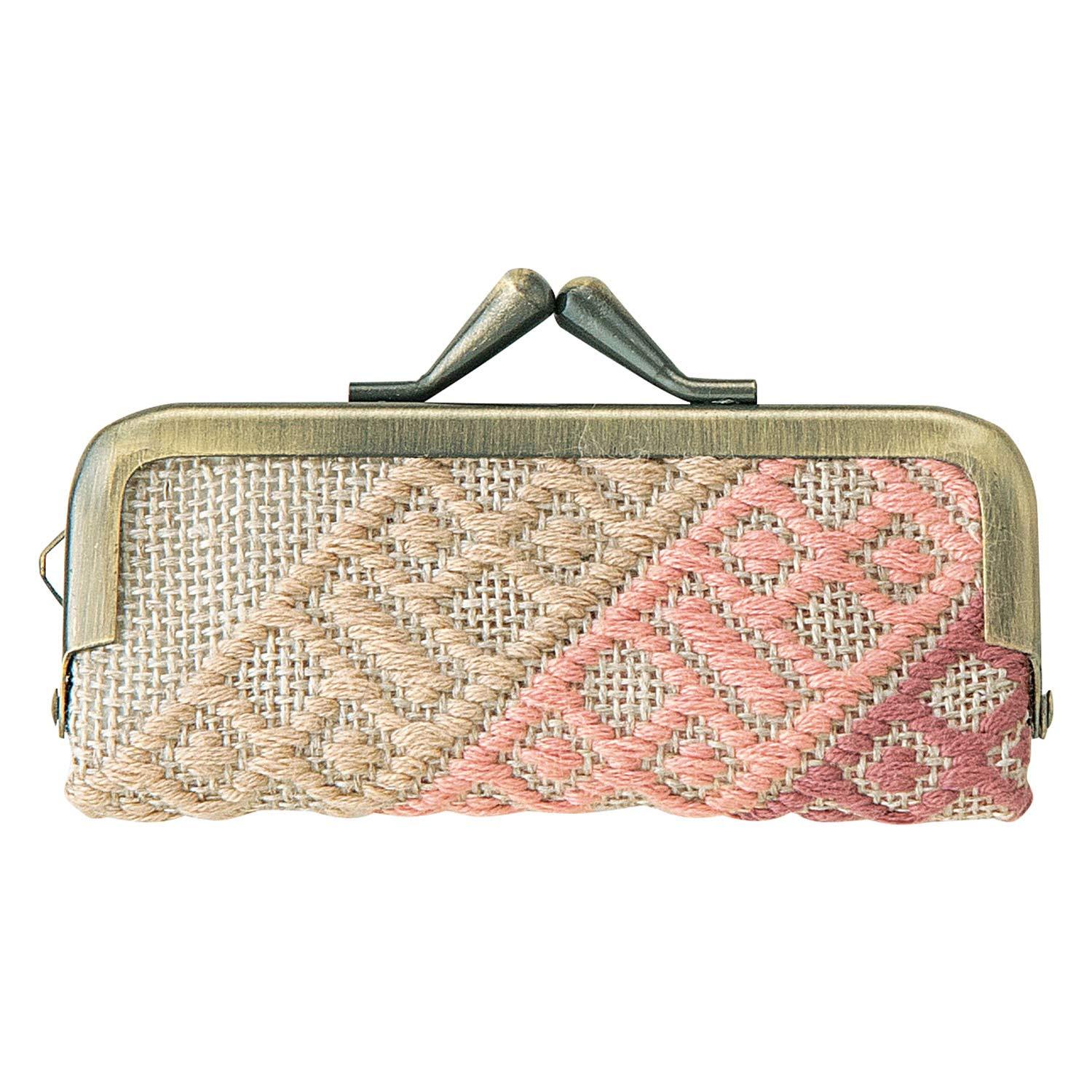 Olimpas Silk Kogin Embroidery Kit Professional-grade finish made easy with this coin purse kit Flowing pattern × Seal case G85