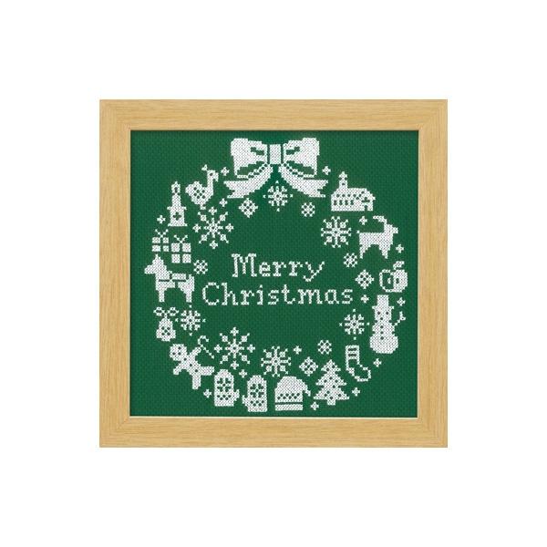 Olimpas Silk Christmas Cross Stitch Kit Christmas Wreath X-101・Green