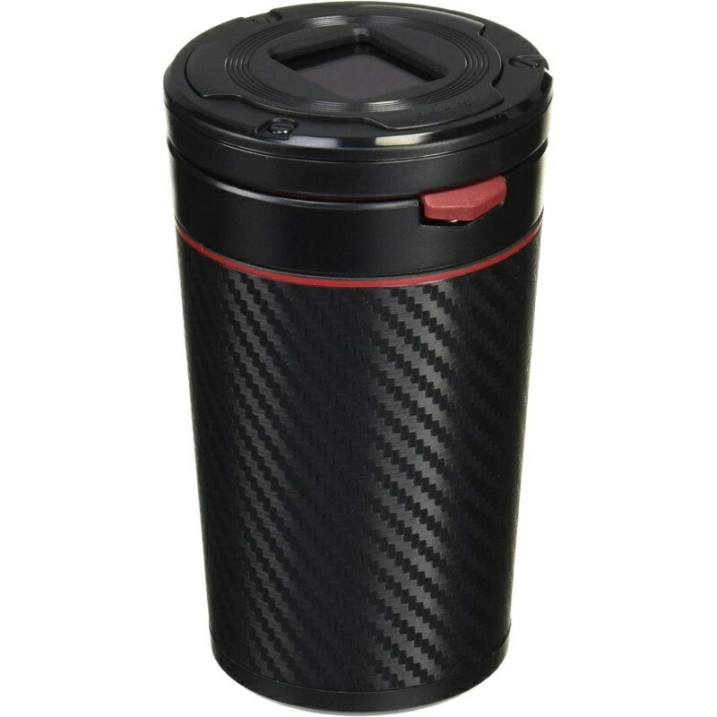 CARMATE Car Ashtray Sports Luxury Drink Holder Style Carbon-Style Red DZ354