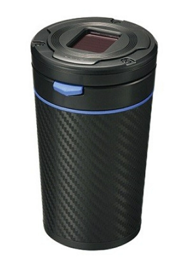 CARMATE Car Ashtray Sports Luxury Drink Holder Style Carbon-Style Blue DZ355
