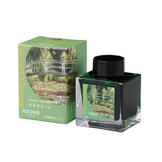 Sekisei Water-Based Dye Ink for Fountain Pens 50ml Monet Green AX-8886