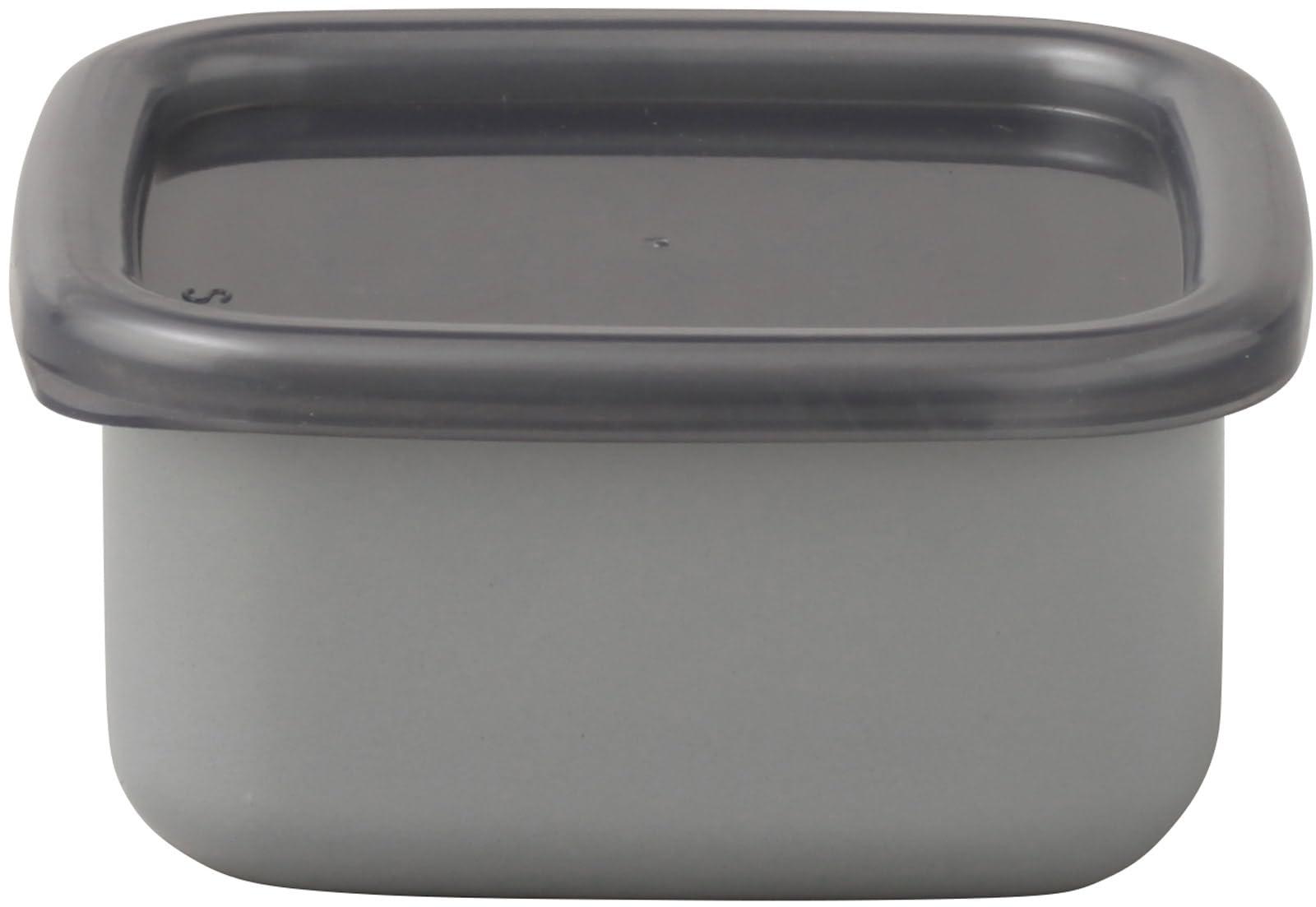 Noda Enamel +Gray Square S with Seal Lid