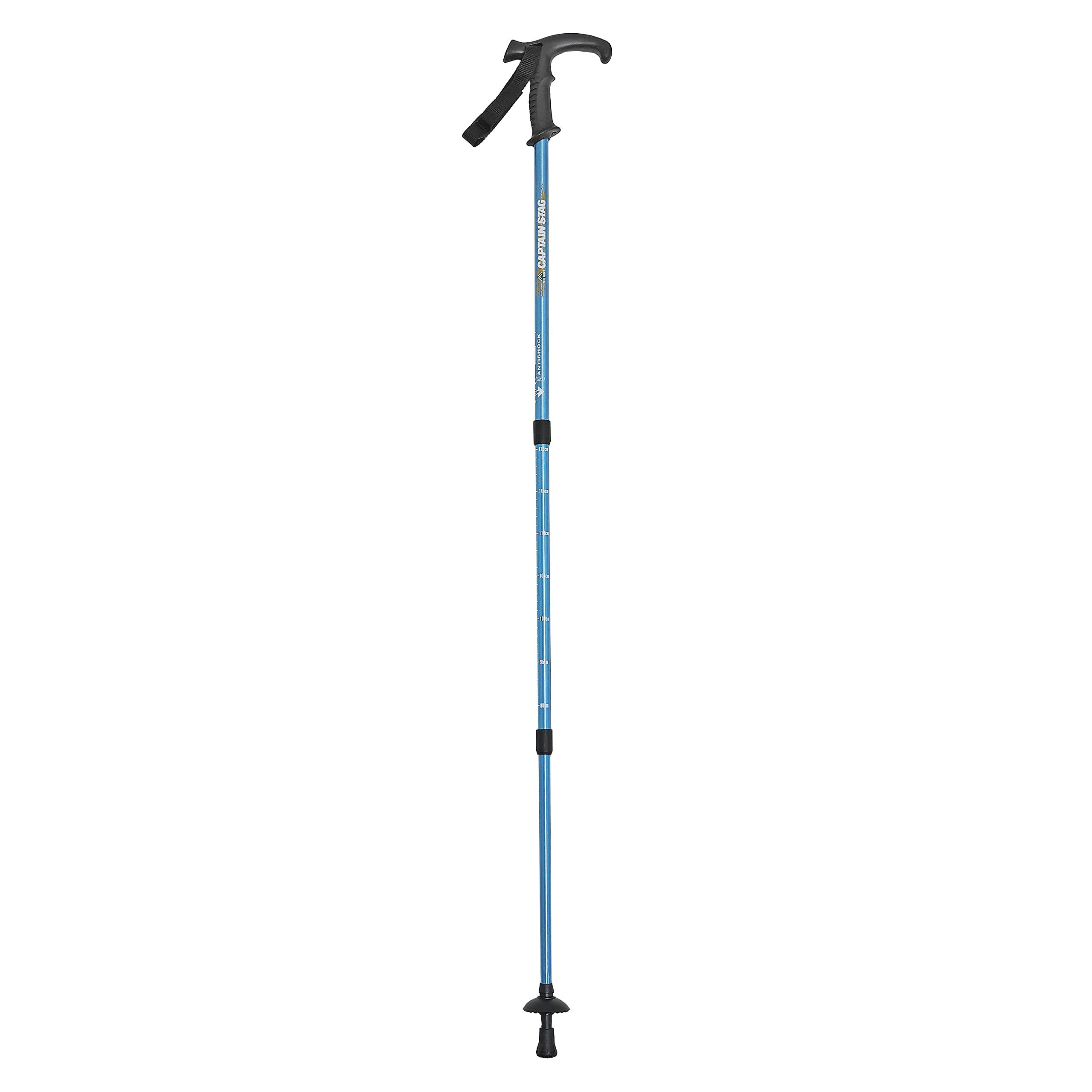 CAPTAIN STAG Trekking Pole Trekking Stick T-Grip 3-Section Telescopic Anti-Shock System Blue FEEL BOSCO M-9838