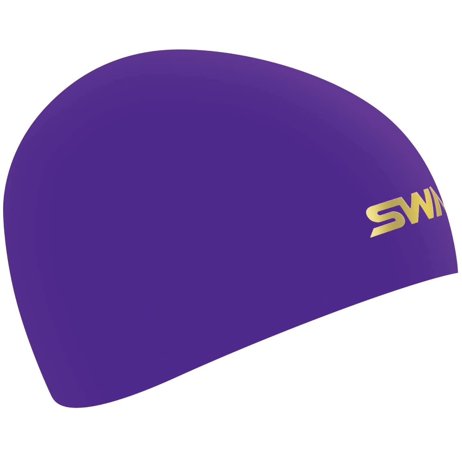 SWANS Made in Japan Competitive Swimming Cap SA-10S PUR Purple Silicone Cap FINA Approved Model