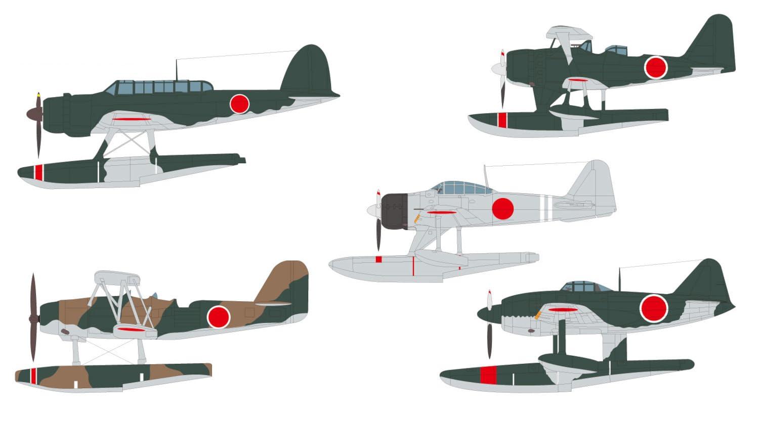 Pit Road 1/700 Skywave Series Imperial Japanese Navy Seaplane Set 1 Plastic Model Kit S81 (Aircraft)