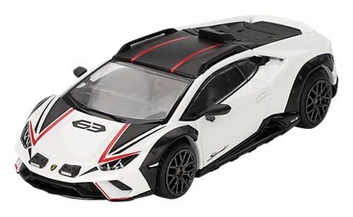 MINI GT 1/64 Lamborghini Huracán Sterrato Bianco Asopo (White) (Right-Hand Drive) Ready-to-Display Model