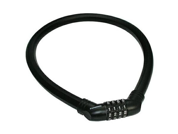 Panasonic MySet-Style Wire Lock for Bicycles, Black, Length 70cm × Thickness 16mm, SAJ082
