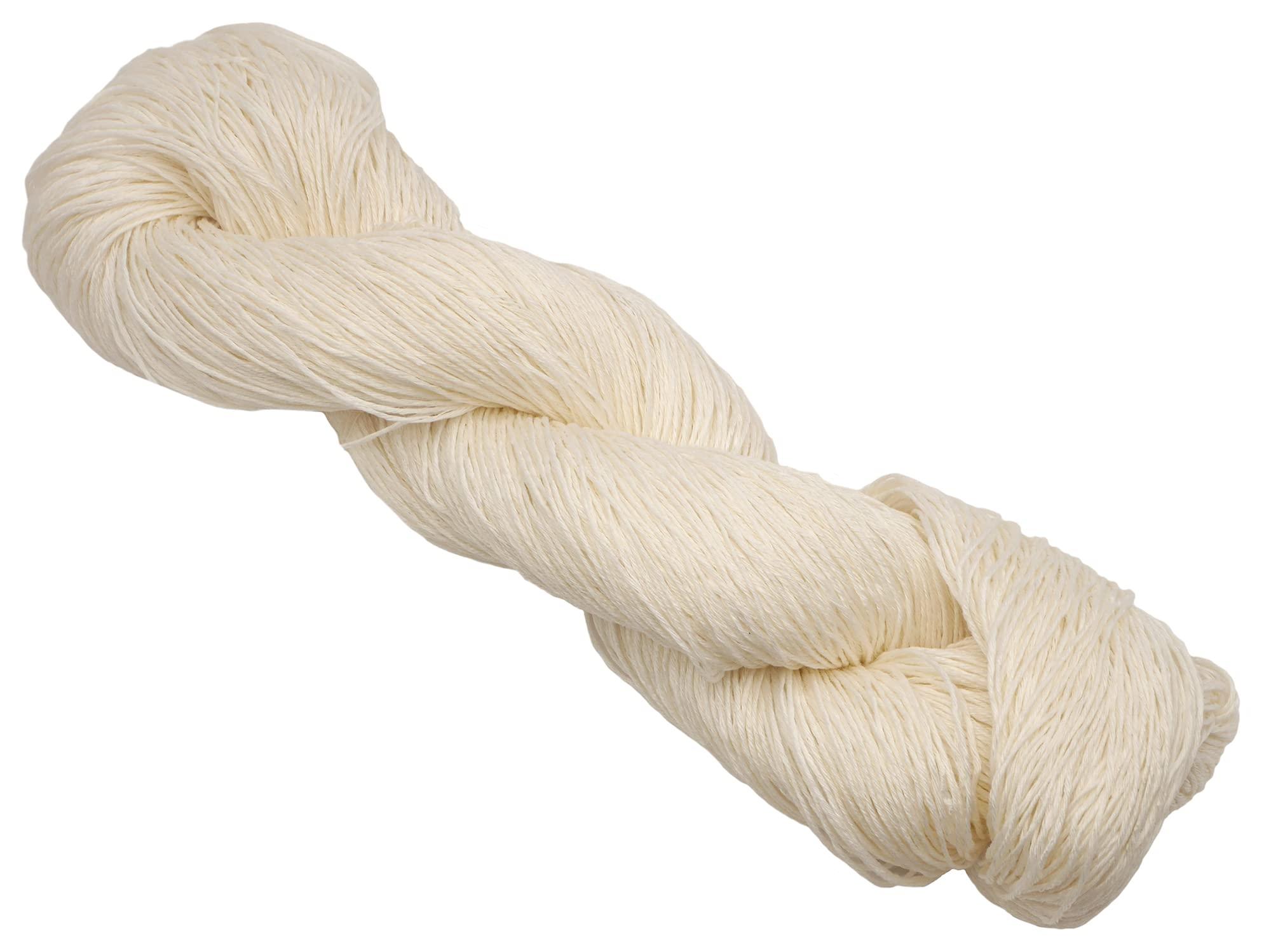 Hamana Hand-Knitting Yarn Hand-Dyed Yarn for Enjoyable Dyeing Linen Medium Weight COL. 21 White Family 100g Approx. 340m 3038