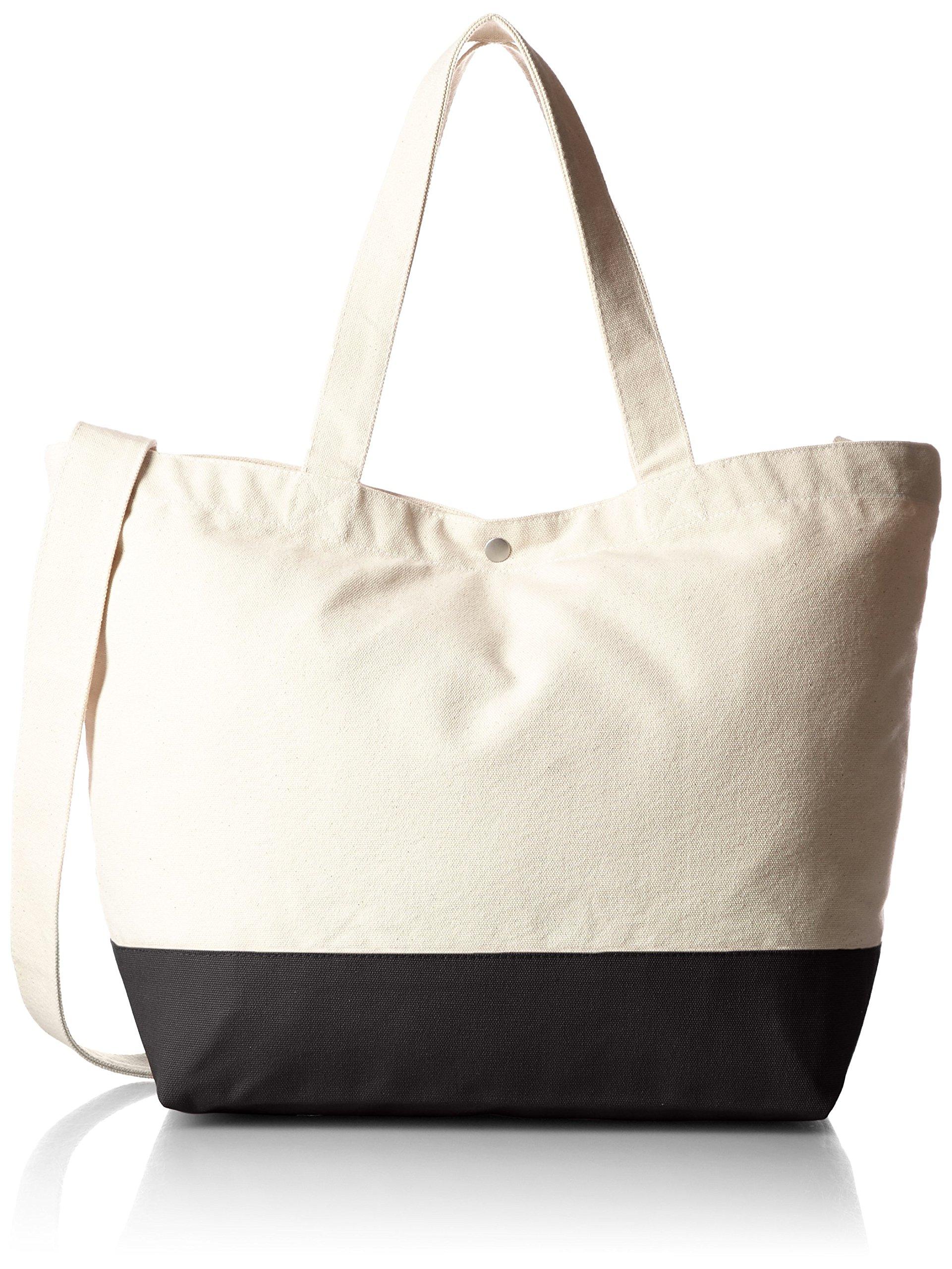 [United Athle] (United Athle) 14.3 oz Canvas Switching Tote Bag 149001 Natural/Black
