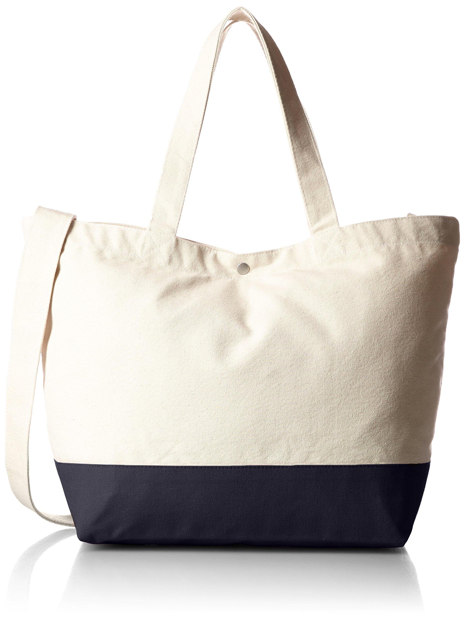 [United Athle] (United Athle) 14.3 oz Canvas Switching Tote Bag 149001 Natural/Navy