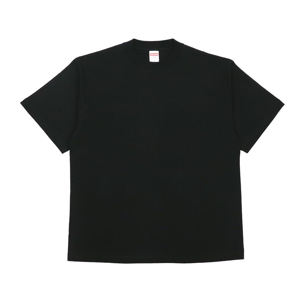 [UnitedAthle] T-Shirt Men's UnitedAthle 7.1 oz Short Sleeve T-Shirt Solid Heavyweight Tops Streetwear Americana Crew Neck Black L