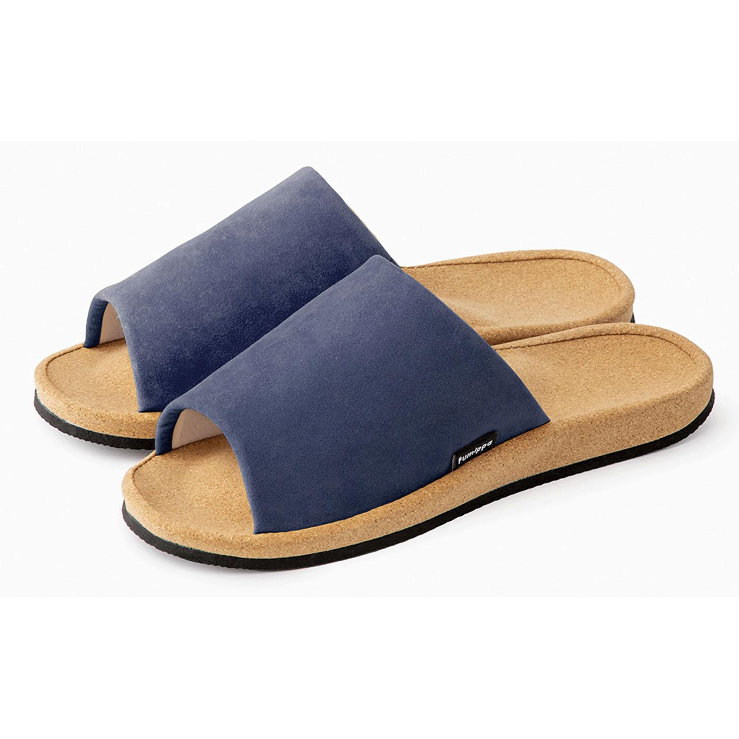 [Alphax] Health Slippers Foot Reflexology Health Room Sandals fumippa (Fumippa) Navy (Navy) L Size