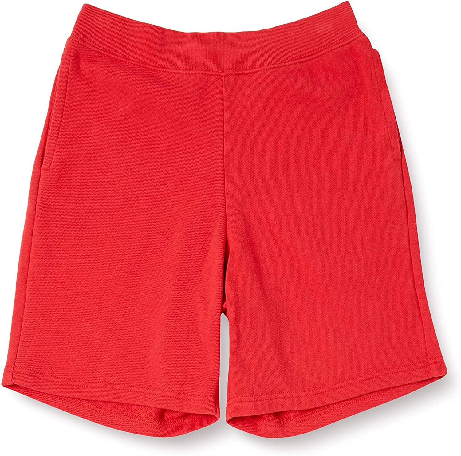 [Printstar] Sweat 8.4oz Brushed Light Sweat Half Pants 00220-MHP Kids Bright Red 120cm (Equivalent to Japanese Size 120)
