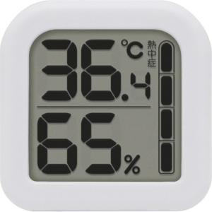 dretec Digital Thermometer and Hygrometer Compact Wall-Mounted with Stand, Hook, and Strap Hole - White