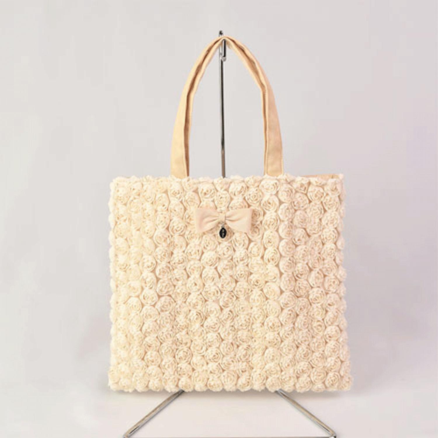 Mini Rose Tote Bag - Beige