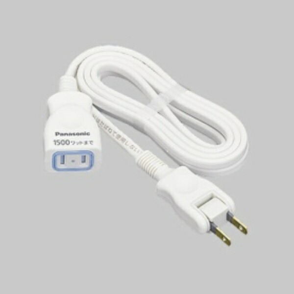 Panasonic Extension Cord X with Safety Design Door and Gasket-Equipped Outlet, Snap Cap, 3m Cord, White WHA4913WP