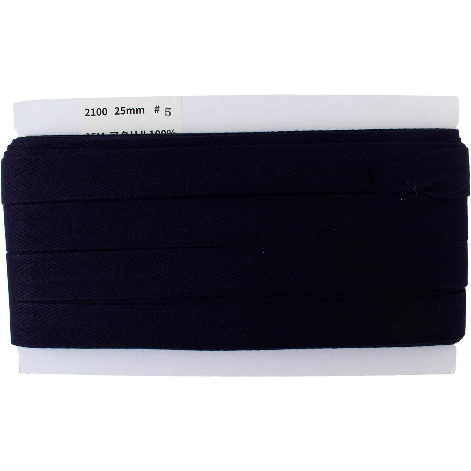 Nippon Chuko Twill Tape Width 25mm × 25m Roll Navy Blue IC2100-5