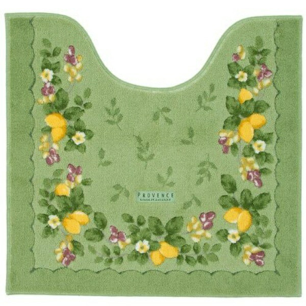 OKA Provence Ciel Toilet Mat Approx. 58cm x 60cm Green (Nordic Fashion)
