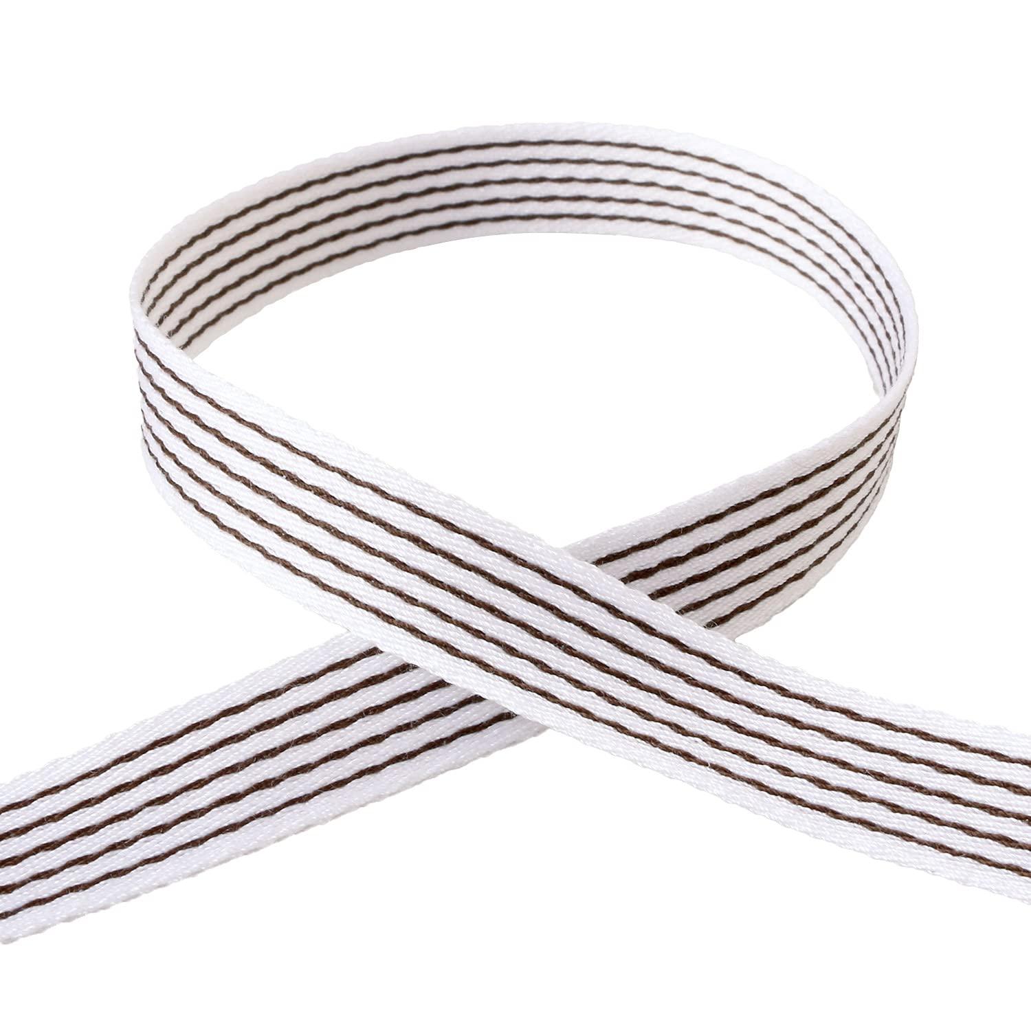 Konishi Ribbon Fancy Stripe Ribbon 10mm Width × 10m Roll Brown KR3002-10-45