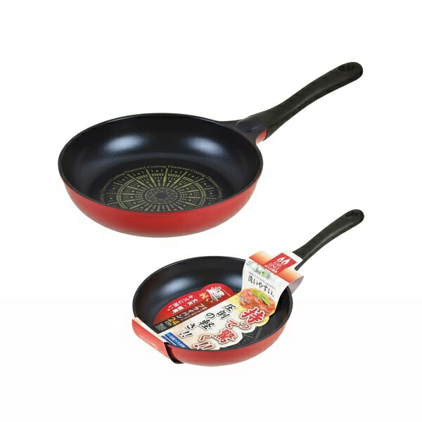 Pearl Metal Lightweight Frying Pan 24cm Gas Stove Only 3-Layer Diamond-Coated Interior Ultra-Lightweight HB-2687