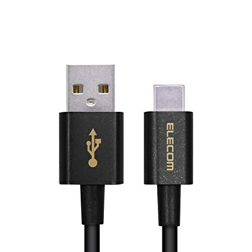 ELECOM Smartphone USB Cable/USB Type-A to Type-C/Certified Product/Soft Durable/0.7m/Black