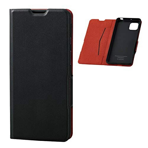ELECOM AQUOS sense4/AQUOS sense5G/AQUOS sense4 lite/AQUOS sense4 basic Case Soft Leather Slim Magnetic Black PM-S205PLFUBK