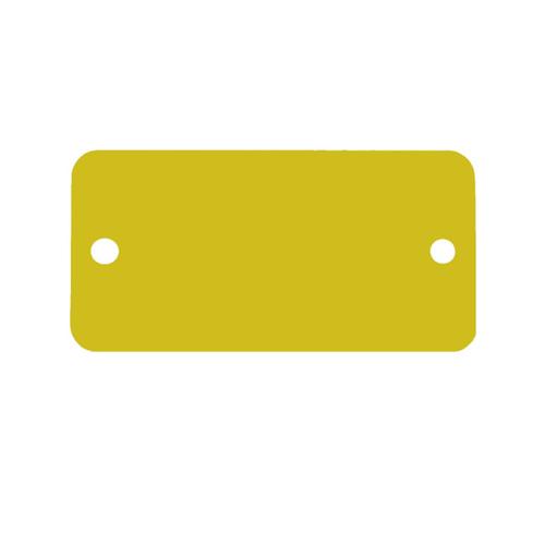 25x76mm Tag Blank (Aluminum Rectangular / Gold / 5 Sheets)