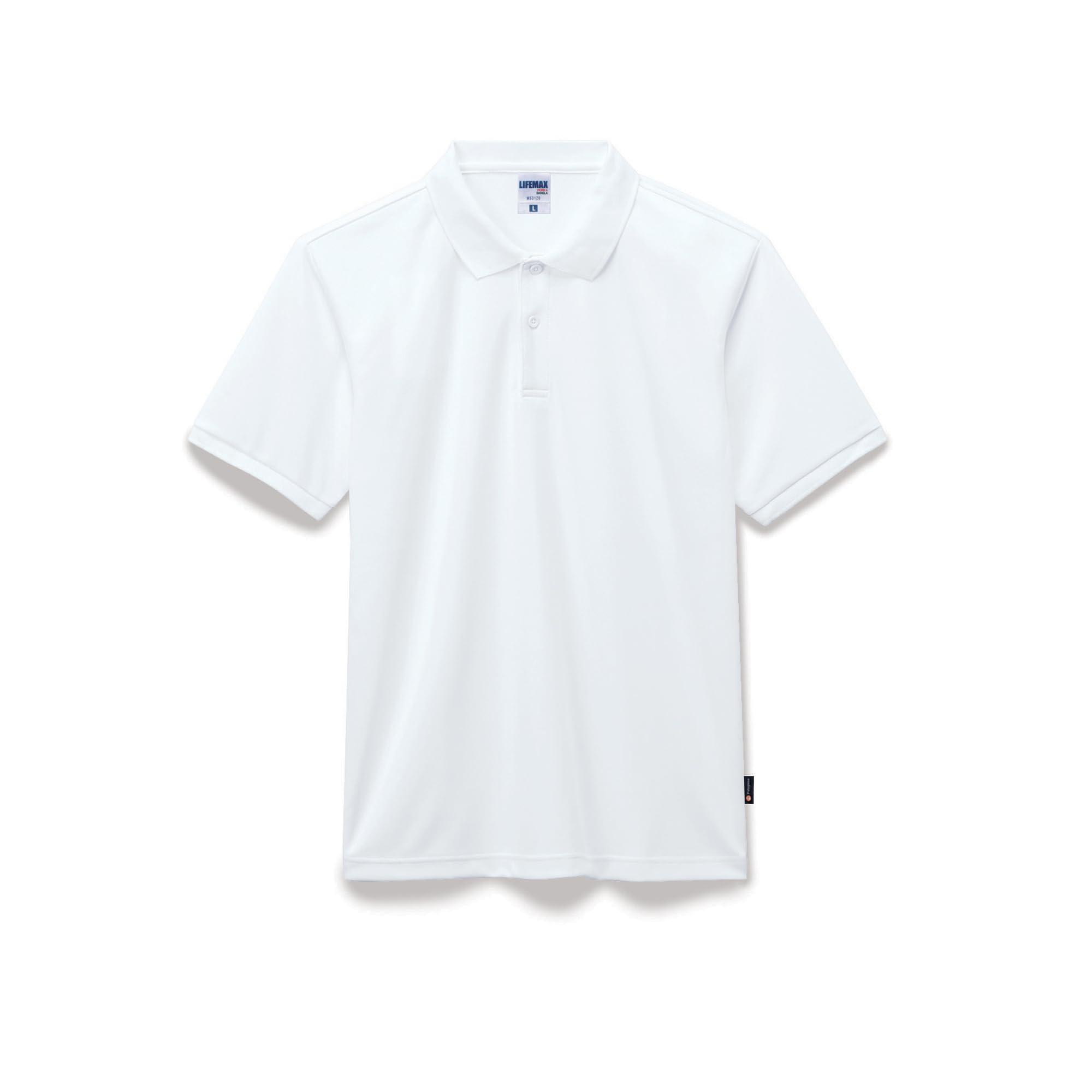 [LifeMax] Basic Dry Polo Shirt (Polygiene® Treatment) MS3120 White GS