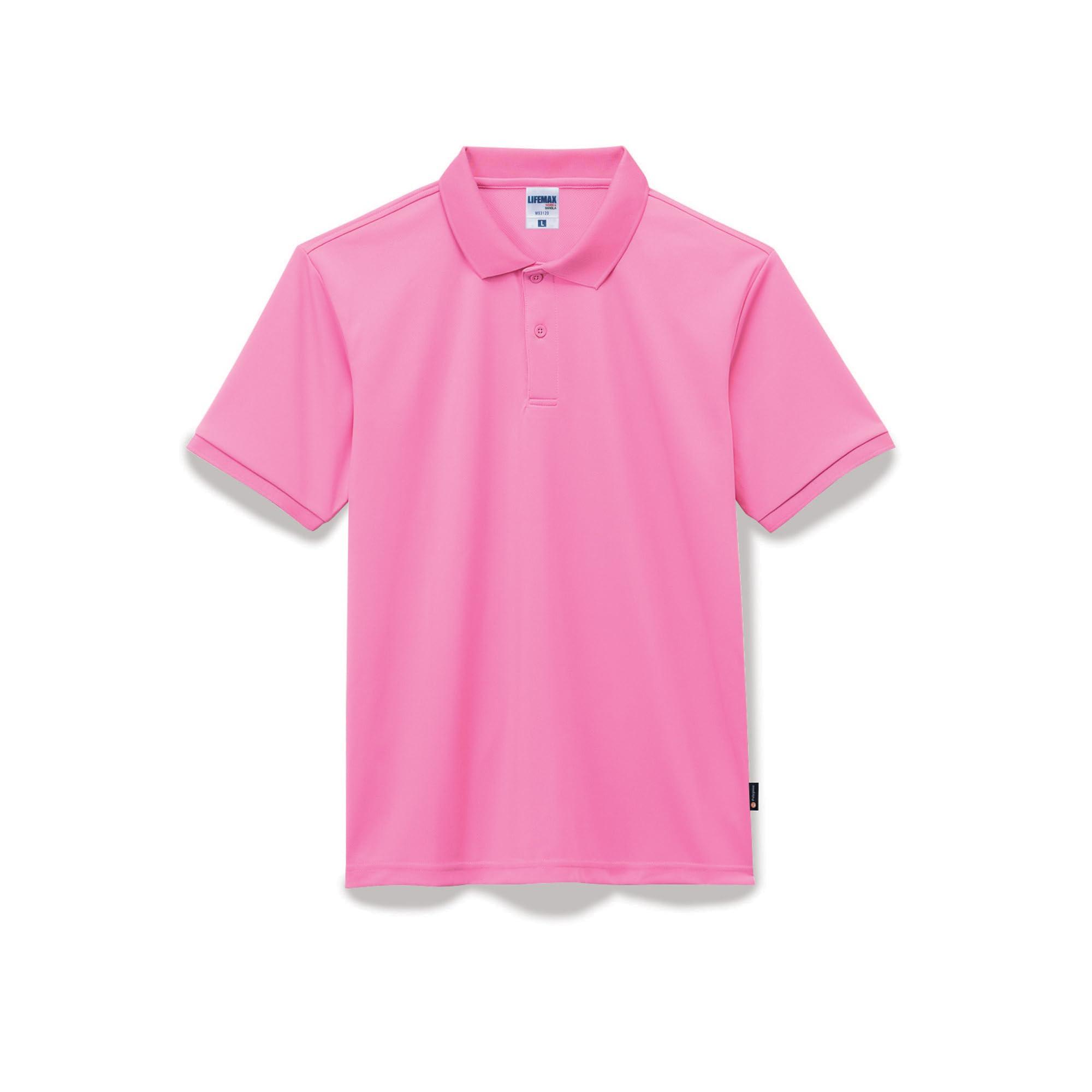 [LifeMax] Basic Dry Polo Shirt (Polygiene® Treatment) MS3120 Pink L