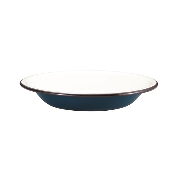 CAPTAIN STAG BBQ Enamel Plate 22cm Dark Blue UH-510