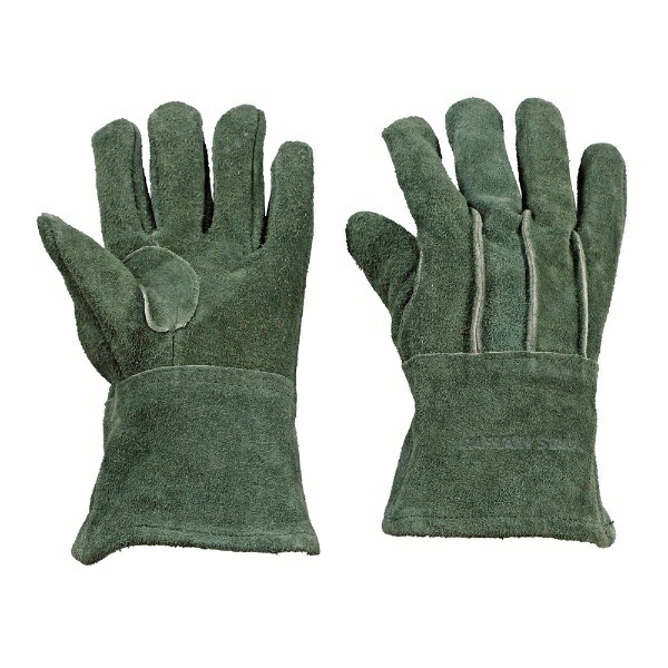 CAPTAIN STAG Outdoor Camping BBQ Soft Leather Gloves Cowhide Olive L Size UM-1925