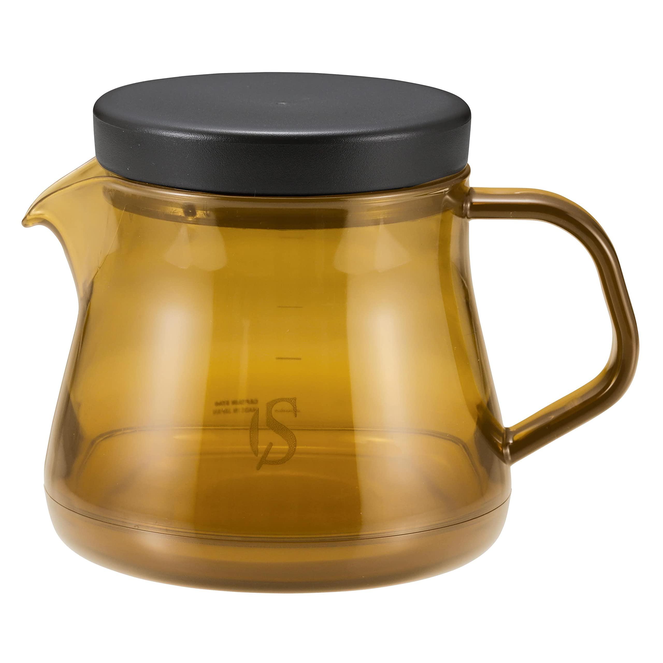 CAPTAIN STAG Coffee Server 470ml with Lid and Measuring Scale KONOMI/Brown CS Forest Cafe Made in Japan UW-3561