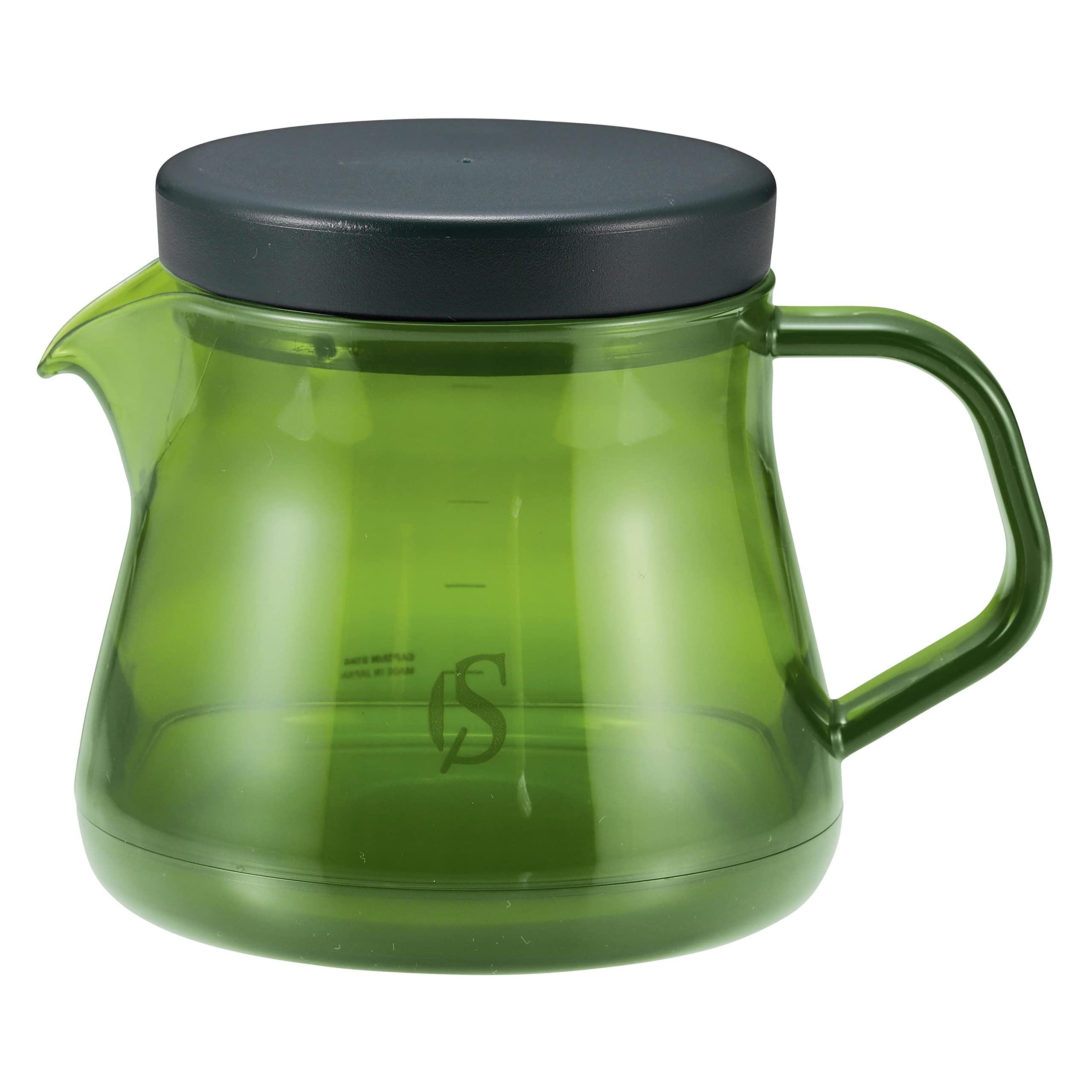 CAPTAIN STAG Coffee Server 470ml with Lid and Graduation Markings KOKAGE/Green CS Forest Cafe Made in Japan UW-3562