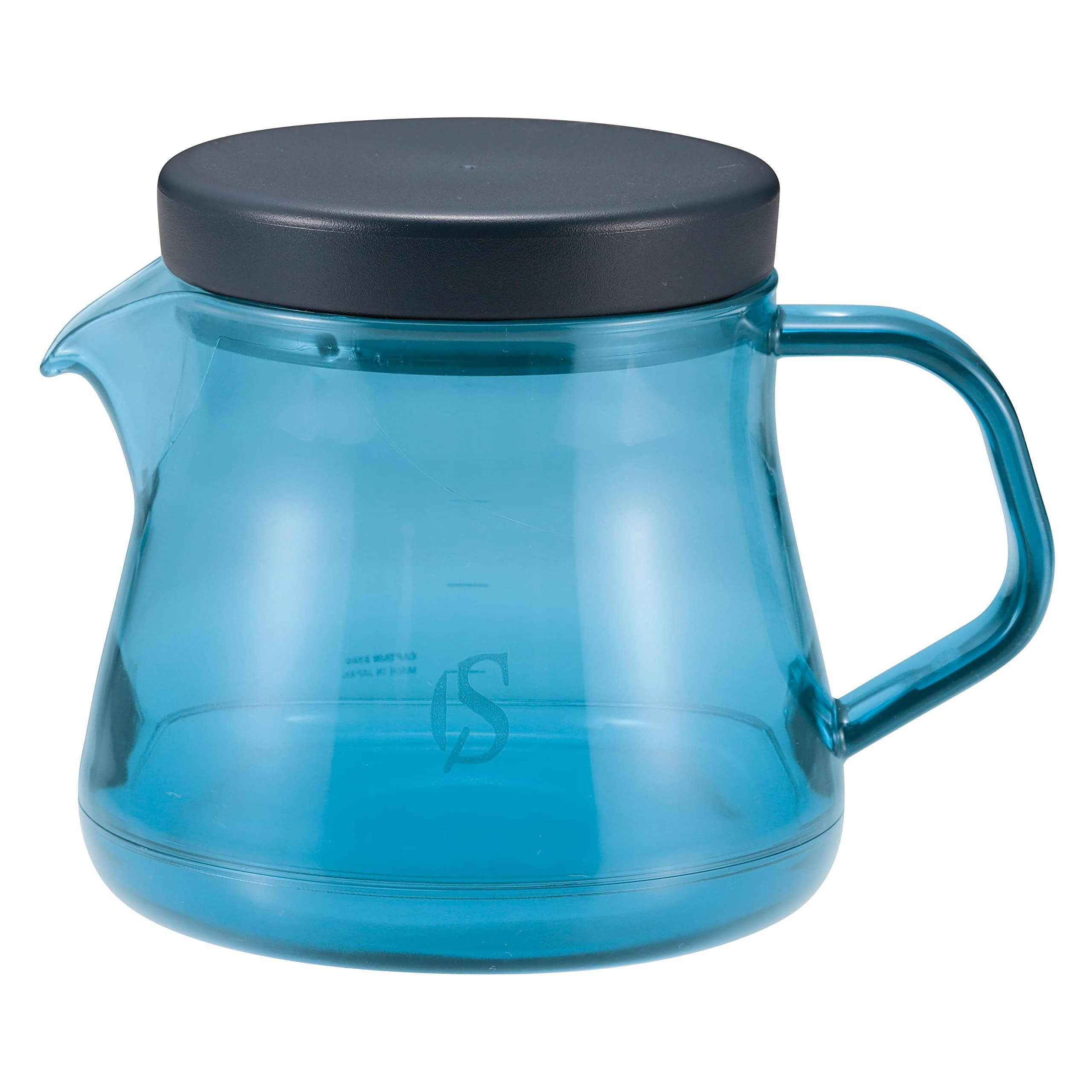 CAPTAIN STAG Coffee Server 470ml with Lid and Measuring Scale MINAMO/Blue CS Forest Cafe Made in Japan UW-3563