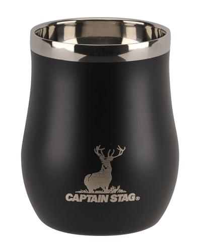 CAPTAIN STAG Outdoor Cup Mug Tumbler Scented Vacuum Double-Wall Tumbler 240ml Insulated Stainless Steel Black UE-3588