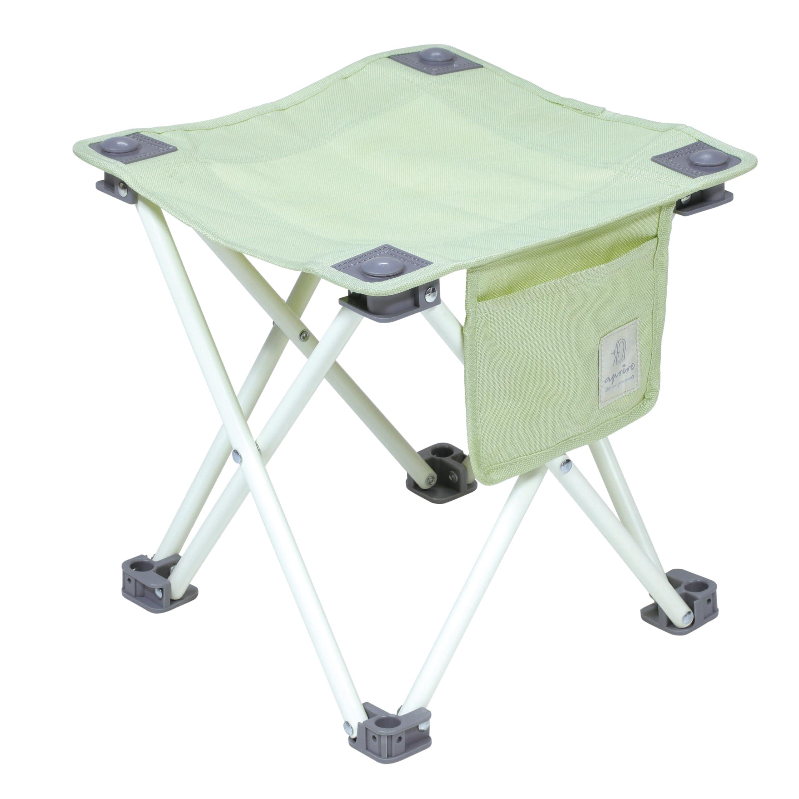 CAPTAIN STAG Outdoor Chair Bag-in Mini Chair with Side Pocket and Storage Bag Glow/Light Green Appir UC-1875