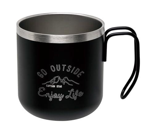 CAPTAIN STAG Outdoor Cup Mug Double Stainless Steel Vacuum Insulated Thermos 300ml Black Monte UE-3627