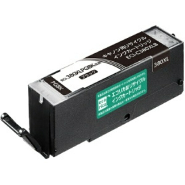 Ecolica Recycled Ink Cartridge Black (Pigment) [Canon: BCI-380XLPGBK Compatible] ECI-C380XLB 1 piece