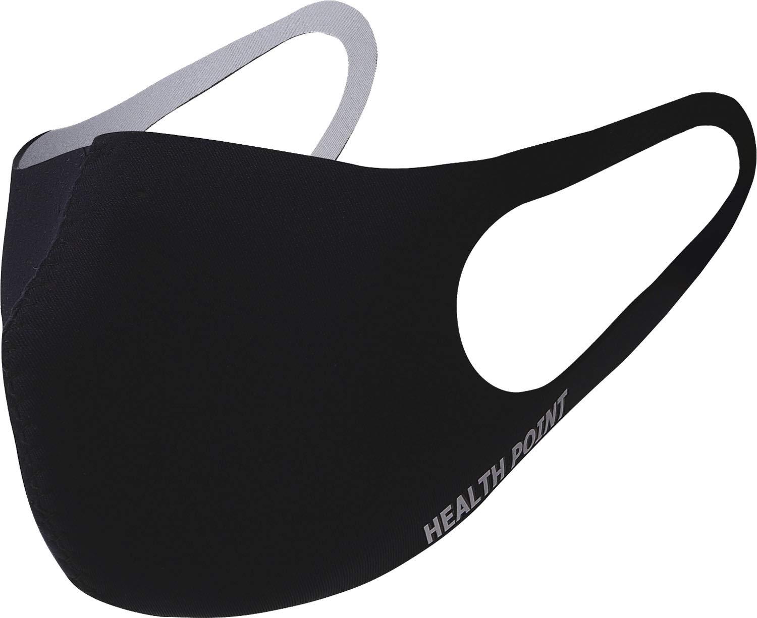 Healthpoint Dome-Shaped 3D-Processed Neoprene Training Mask, Simple Color, Black, Size L  2006M3