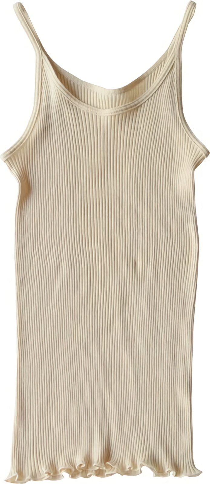 [Seamless] Organic Cotton Ribbed Camisole Off-White