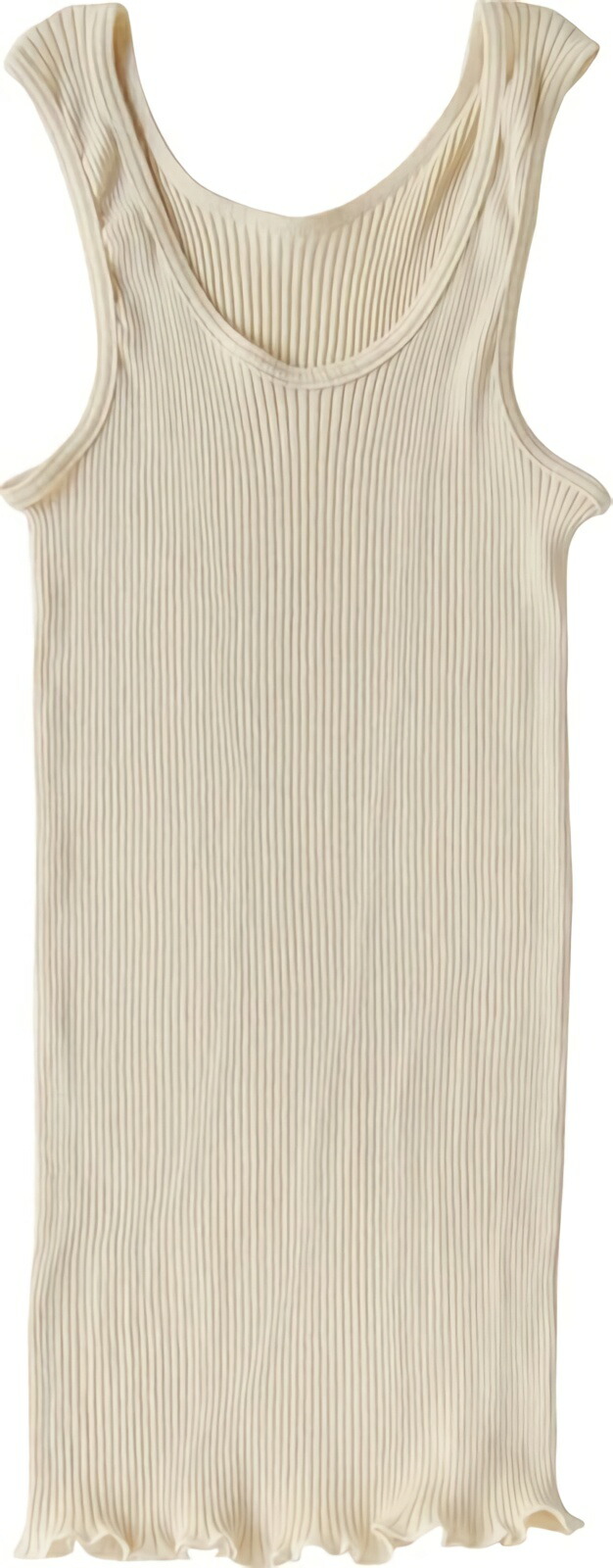 [Seamless] Organic Cotton Ribbed Tank Top Off-White