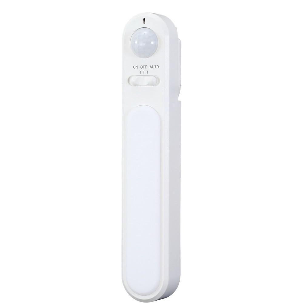 ELPA LED Sensor Light (White/Battery-Operated) Motion Sensor/Portable/Hook/Stand/Adhesive Mount (PM-L703)