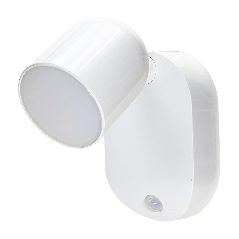 ELPA LED Sensor Light (White/Battery-Operated/Weatherproof) Motion Sensor/Magnetic/Screw-Mountable/Mode Switch (PM-L751W)
