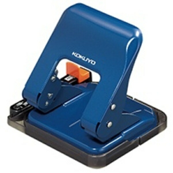 KOKUYO 2-Hole Punch with Paper Size Guide, 25 Sheets, Blue PN-G25B
