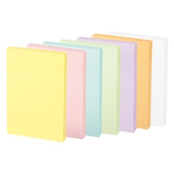 KOKUYO Post-it Notes Strong Adhesive K2 75mm x 50mm Pastel 90 sheets x 10 pads 7 colors K2-KP7550X10